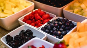 Free daily buffet breakfast