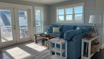 Smart TV, DVD player, books, video library