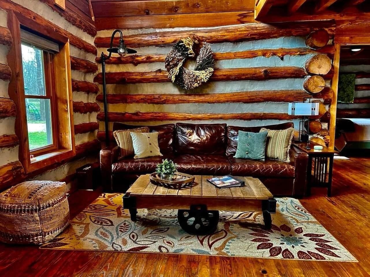 TV, fireplace, books
