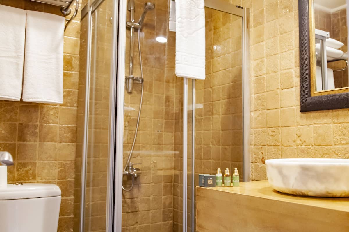 standard triple room | bathroom | shower, free toiletries, hair dryer, bathrobes