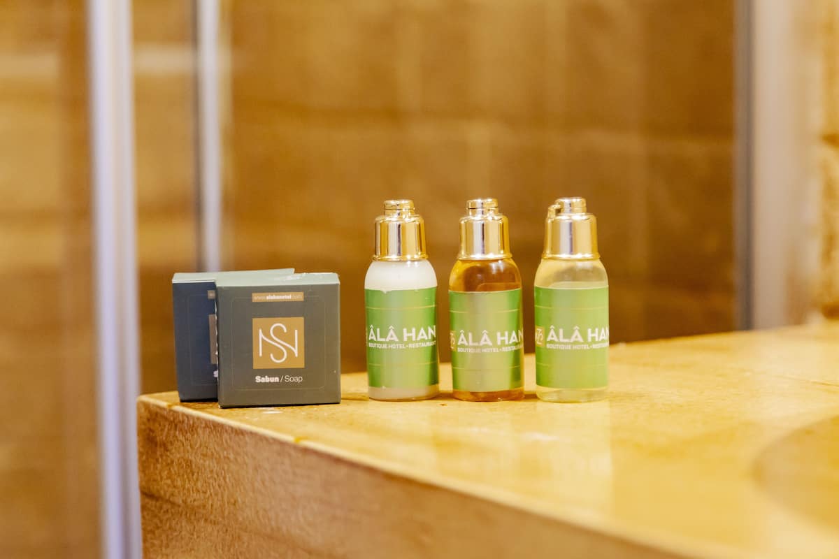 shower, free toiletries, hair dryer, bathrobes
