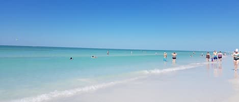 在海灘附近