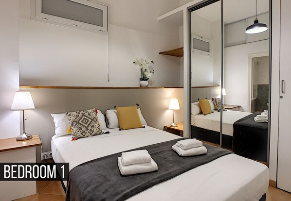 2 bedrooms, iron/ironing board