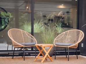 Terrace/patio - Lakefront Haven - Downtown Kelowna!  (Long term stays! Min 90 days)  (Kelowna)