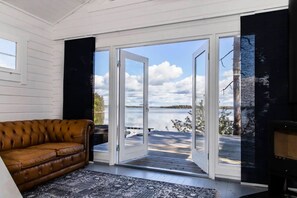 Fireplace - Waterside Swedish Archipelago Summer House (Bro)