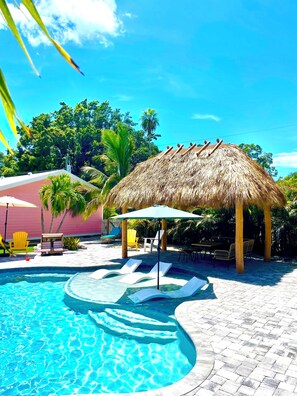 Outdoor pool, a heated pool