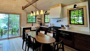 Coffee/tea maker, fridge, microwave, oven -  Newly remodeled-Lakefront cabin on 4th Lake w/dock & kayaks. Trail 5 Access (Old Forge)
