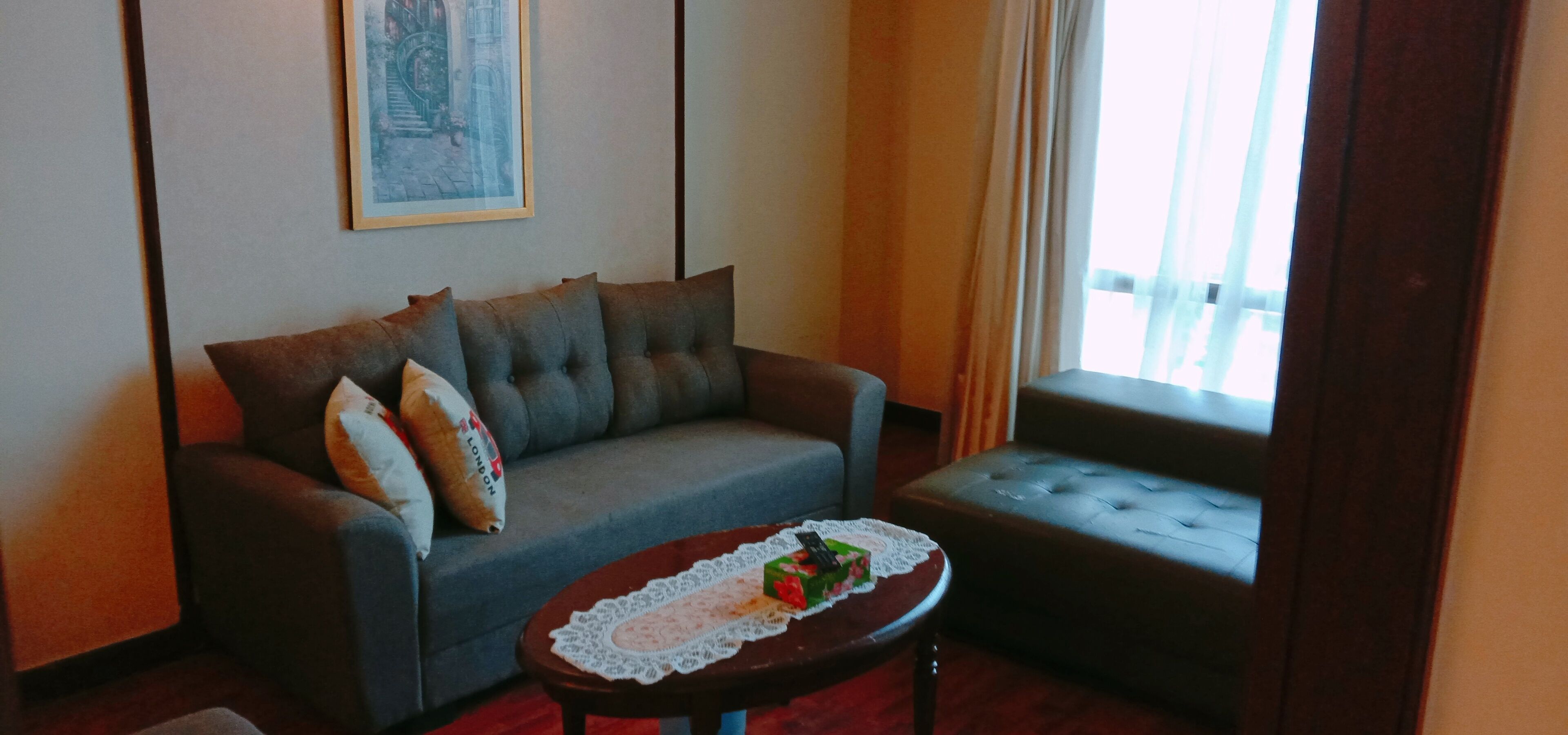 客房 (Deluxe Superior Suite) | 起居区 | 32-英寸LED 电视 （配备有线频道）、电视