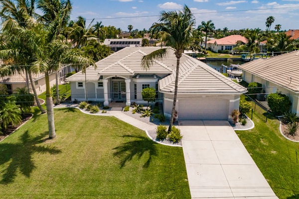 Front of home on a quiet street