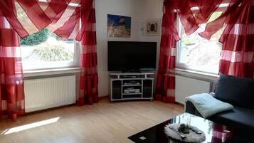 TV, books, music library