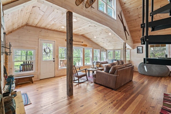 Smart TV, fireplace, DVD player, books