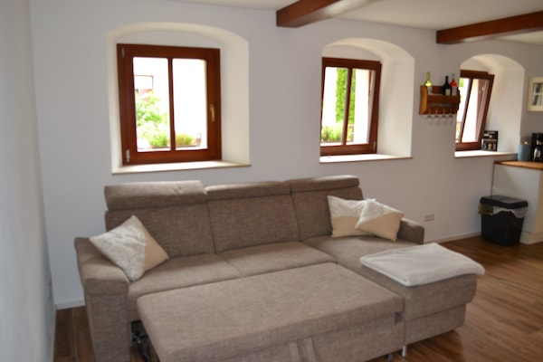 Schlafcouch im Wohnzimmer