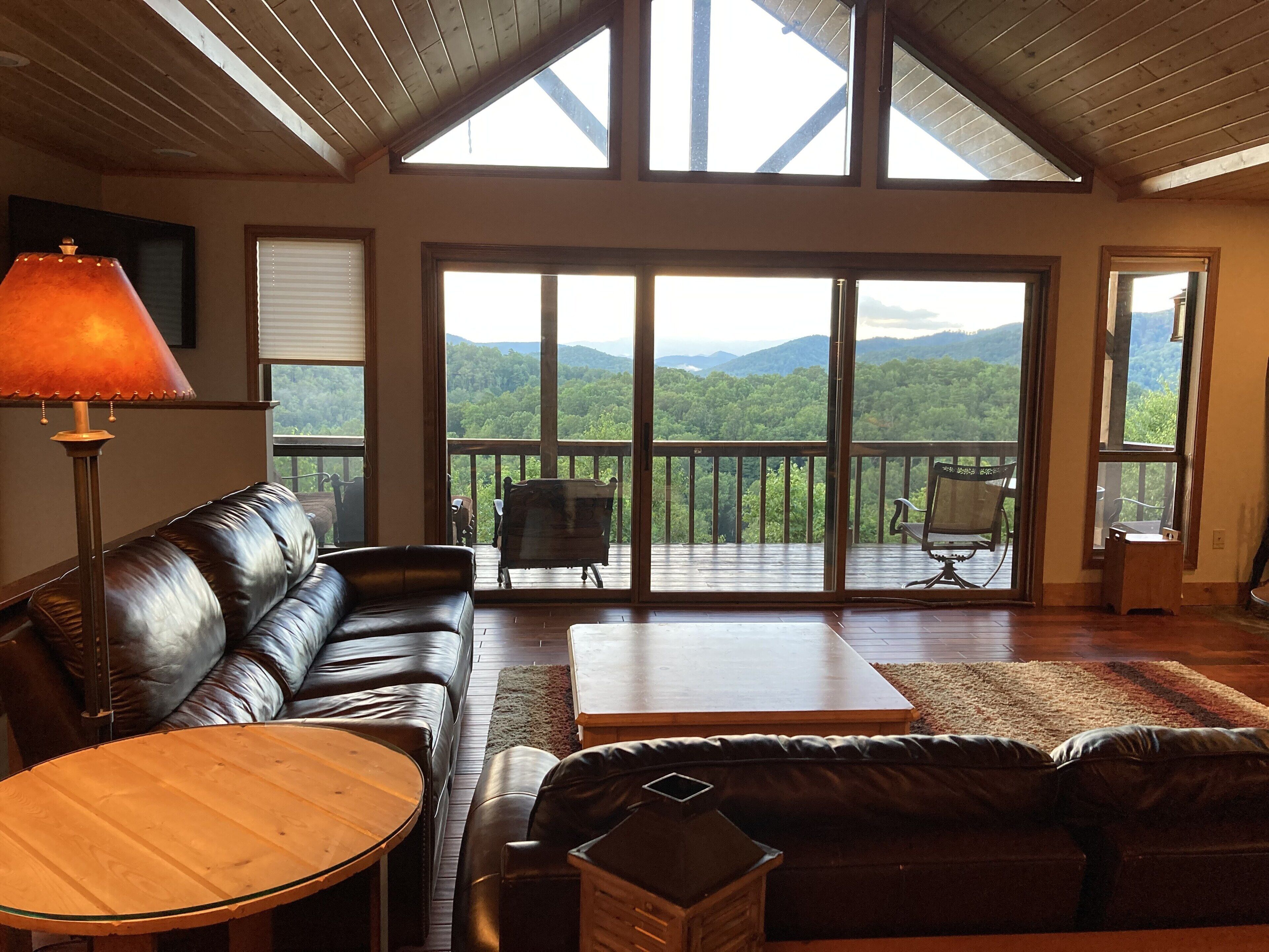 Smart TV, fireplace, music library, video library