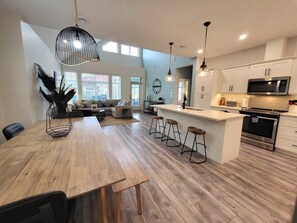 Fridge, microwave, oven, stovetop - White Sand Meadow Cottage by the beach #53 (Osoyoos)