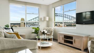 Standard Apartment, 2 Bedrooms | Living room | Flat-screen TV
