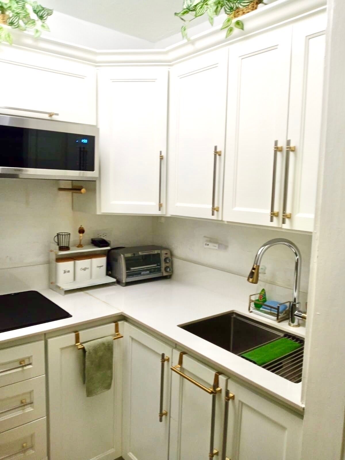 Microwave, oven, stovetop, paper towels