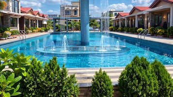 Indoor pool, outdoor pool, free cabanas, pool umbrellas