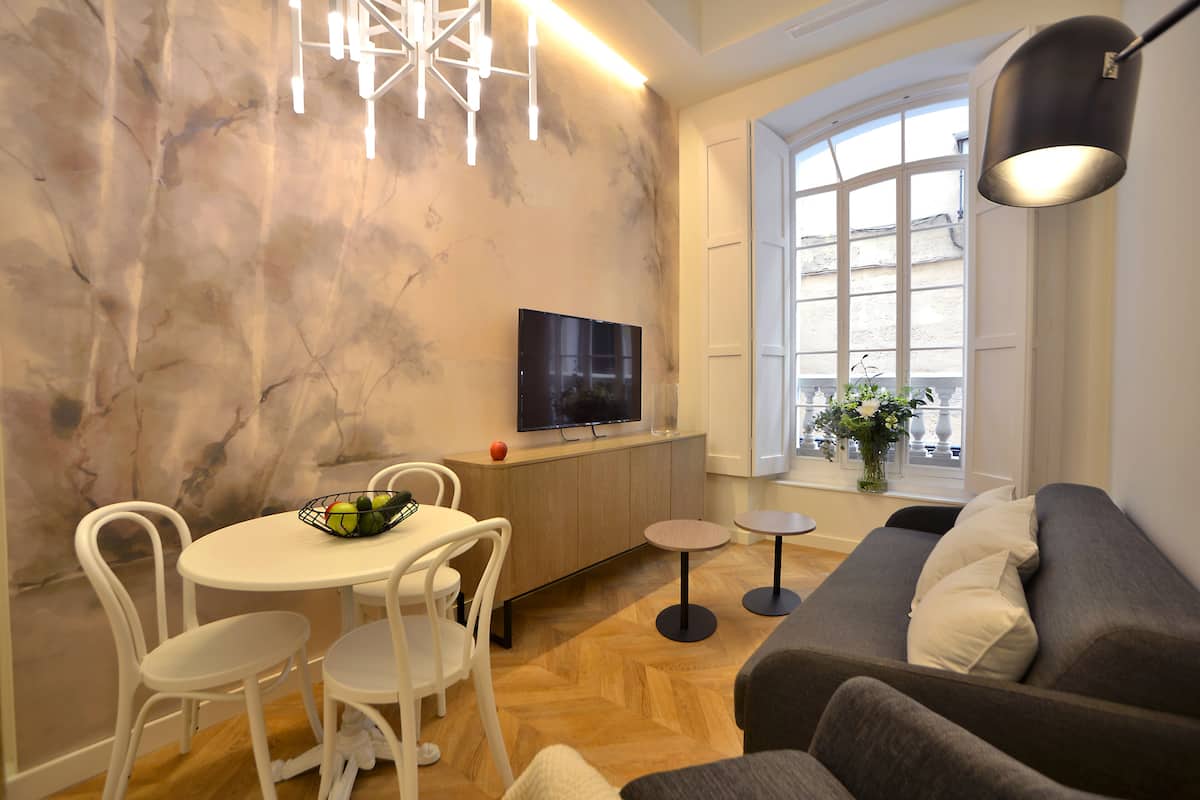 Appartement, 2 slaapkamers, op benedenverdieping | 1 slaapkamer, luxe beddengoed, geluiddichte muren