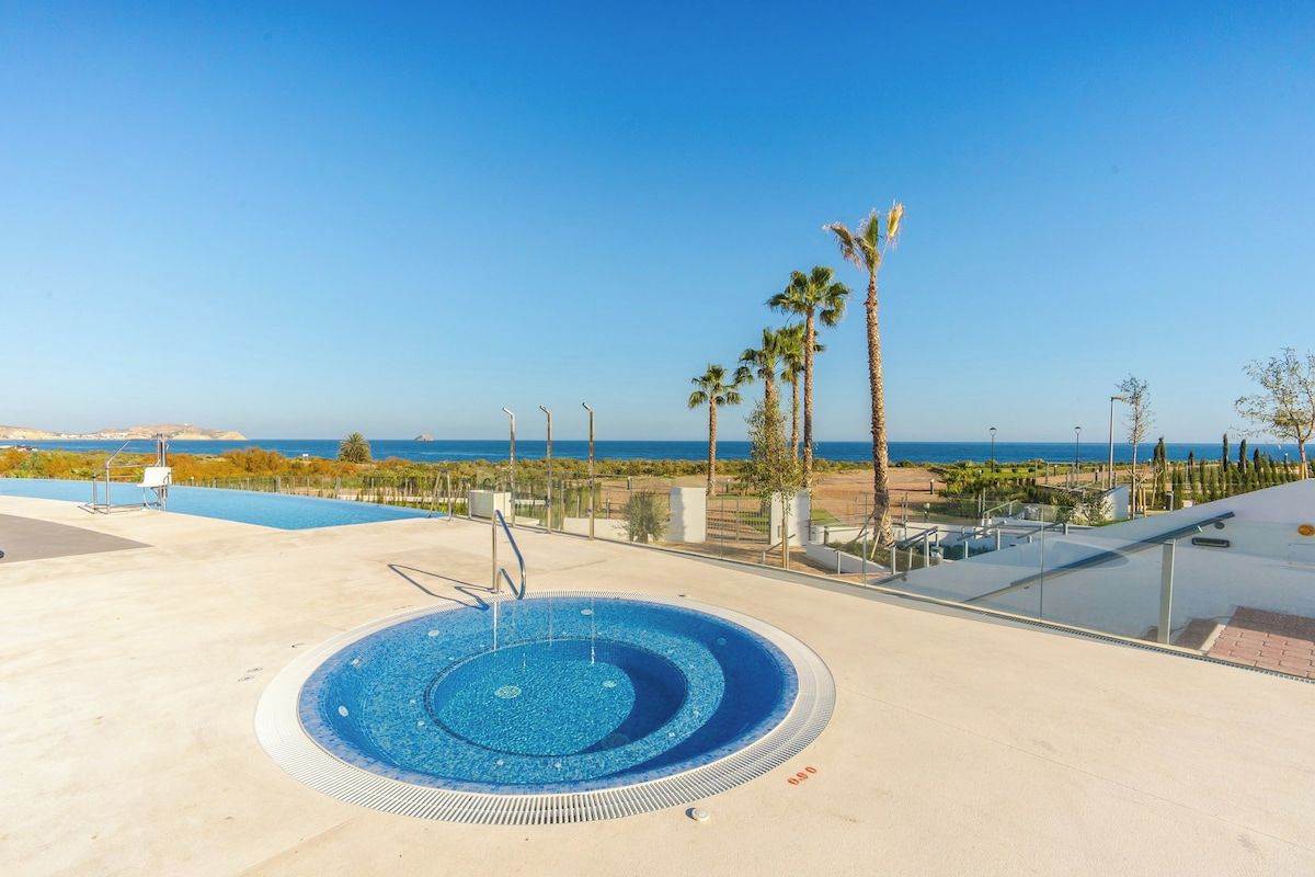 A heated pool
