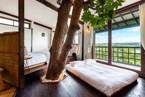 Chambre Quadruple, non-fumeurs, vue mer | Bureau, Wi-Fi gratuit, draps fournis