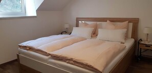 Down duvets, individually furnished, blackout curtains, free WiFi