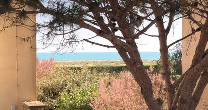 Villa T5 avec jardin, 100m plage, clim, WiFi, pour 8-10 pers, Le BarcarĂšs