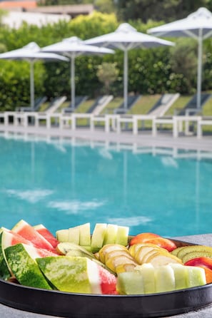 Deluxe Double or Twin Room, Pool View | In-room dining - La Maison Corfu - Adults Only (Corfu)