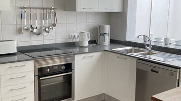 Microwave, oven, stovetop, dishwasher