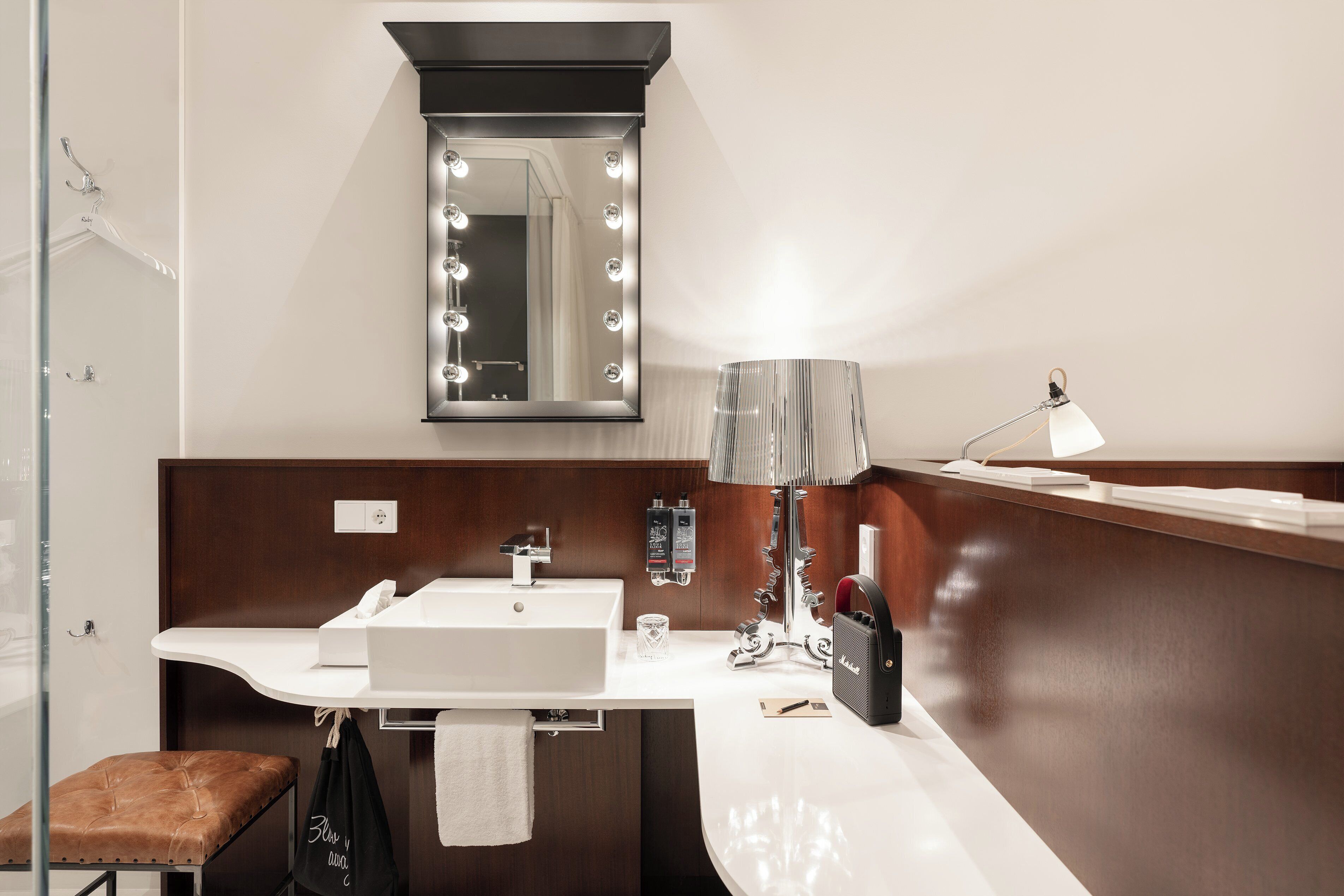 nest room (stage bed) | bathroom | shower, rainfall showerhead, designer toiletries, hair dryer