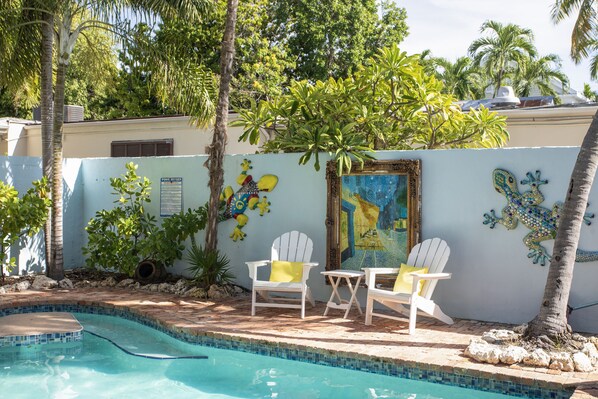 Pool - Bimini suite-3 bedroom 3 bath, a block off Duval St w/pool, parking (Key West)