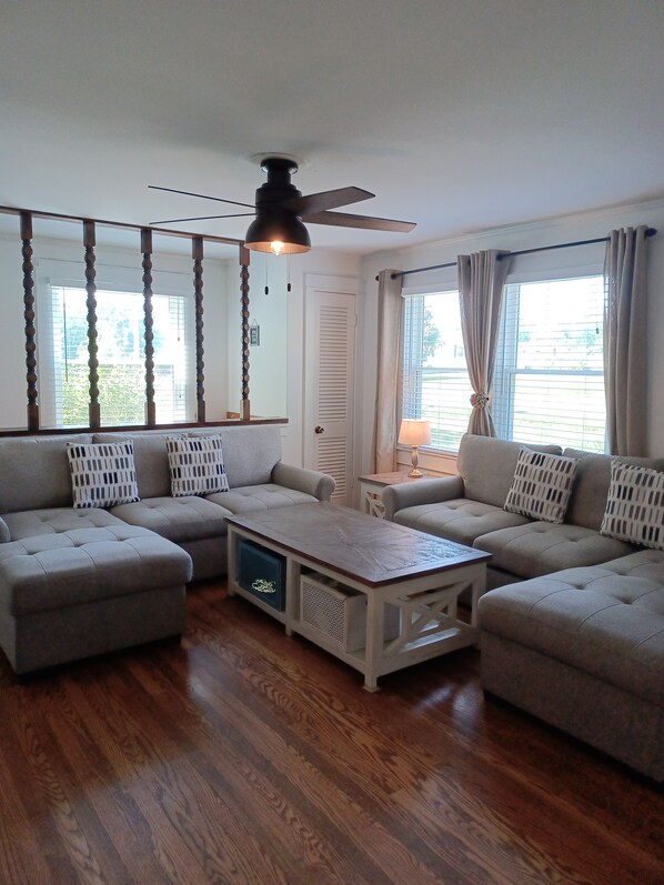 Smart TV, DVD player, books, video library