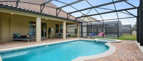 Outdoor pool, a heated pool