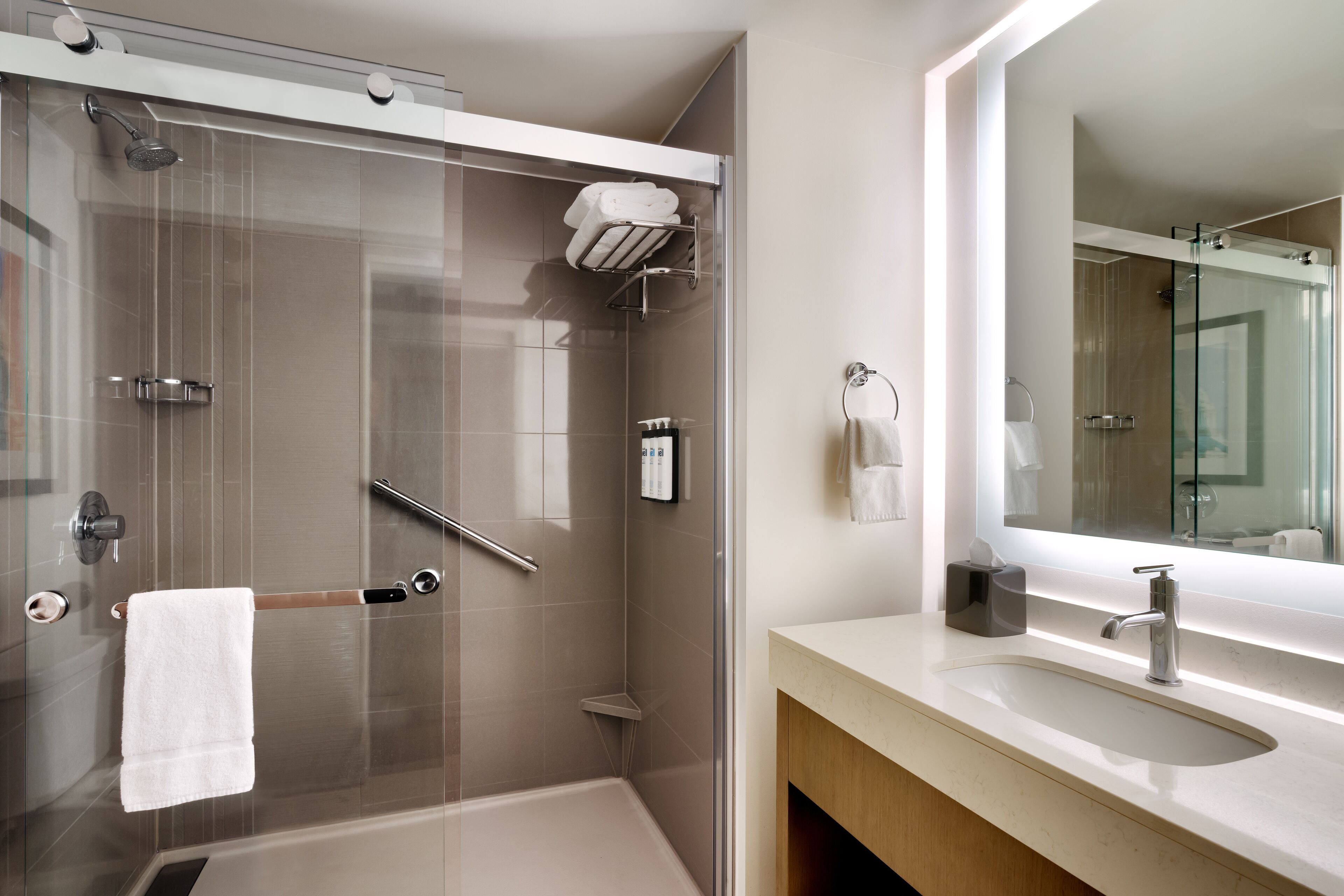 free toiletries, hair dryer, bathrobes, towels