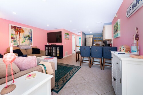 Flamingo's Nest at the Beach Shack. Just one block from the beach!