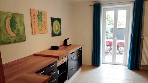 Appartement | Cuisine privée | Réfrigérateur, four, plaque de cuisson, lave-vaisselle