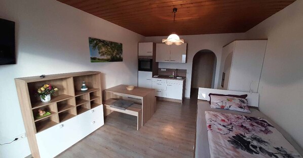 Departamento, 1 cama individual, balcón, planta baja | Wifi gratis y ropa de cama 