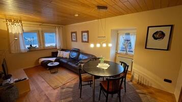 Apartment | Living area | 32-inch TV with satellite channels, DVD player