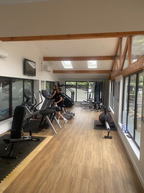 Fitness facility - Keer Side Lodge, Luxury Lodge With Private hot tub at Pine Lake Resort (Carnforth)