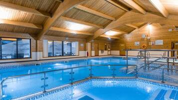 2 indoor pools, a heated pool