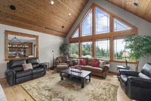 Älytelevisio, takka, kirjoja, stereot