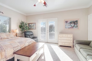 2 bedrooms, desk, iron/ironing board, travel cot