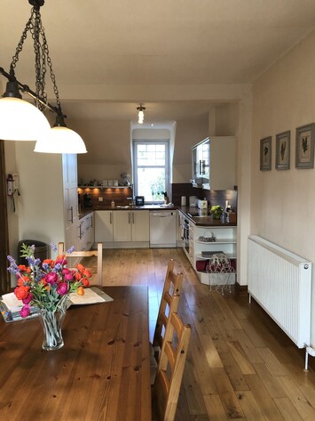 Large kitchen/dining area