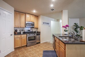Microwave, oven, stovetop, dishwasher