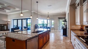 Fridge, microwave, oven, stovetop - Gorgeous Spacious 4 bedrooms 3B baths in Punta Gorda Isles on Canal with pool (Punta Gorda)