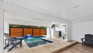 A heated pool