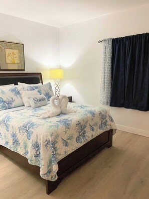 2 bedrooms, iron/ironing board, travel crib, free WiFi