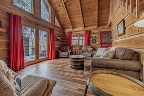 Smart TV, fireplace, video games, stereo