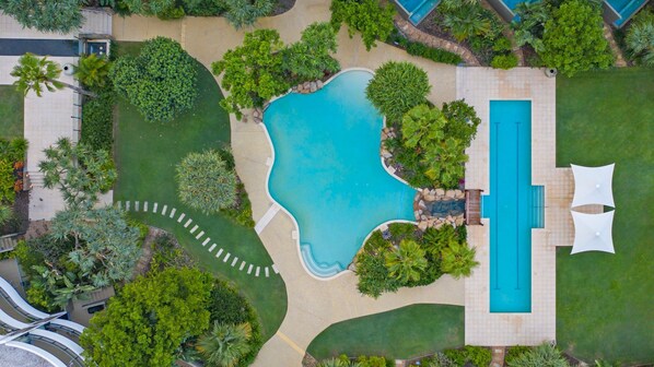 A heated pool