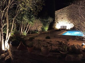 Piscine extérieure, piscine chauffée