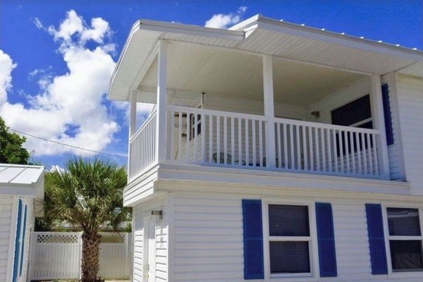Upstairs villa with private balcony